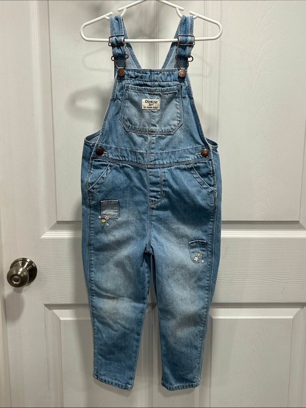 OshKosh B'gosh Light Blue Denim Overalls with Front Pocket